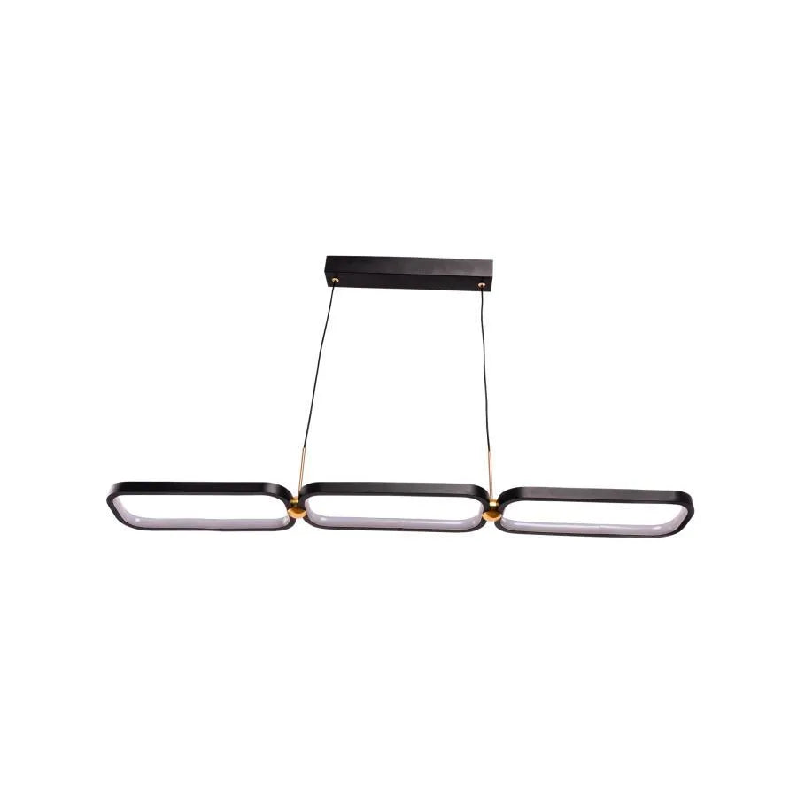 LED -csillár Hansa 80W távirányítóval, 3 elem, lineáris, hideg/forró/semleges fény, instabil, aranyfekete