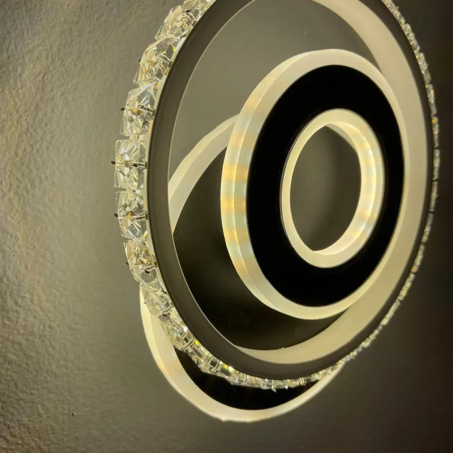 LED LED Crystal, Inar, 40W, hideg/forró/semleges fény, fekete