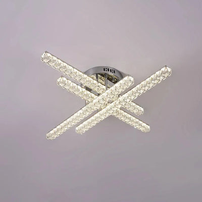 LED -csillár távirányítóval és Crystal Gracian 112W, lineáris, hideg/forró/semleges fény, instabil, fényes króm
