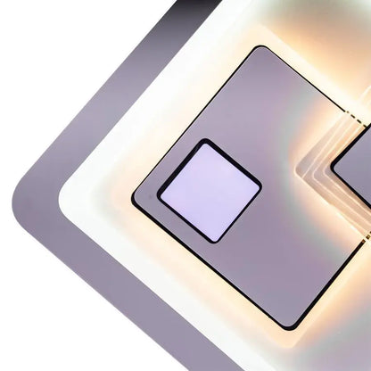 KEREN LED mennyezeti lámpa, 24W, 26 cm átmérő, négyzet alakú, hideg/meleg/semleges fény, fehér