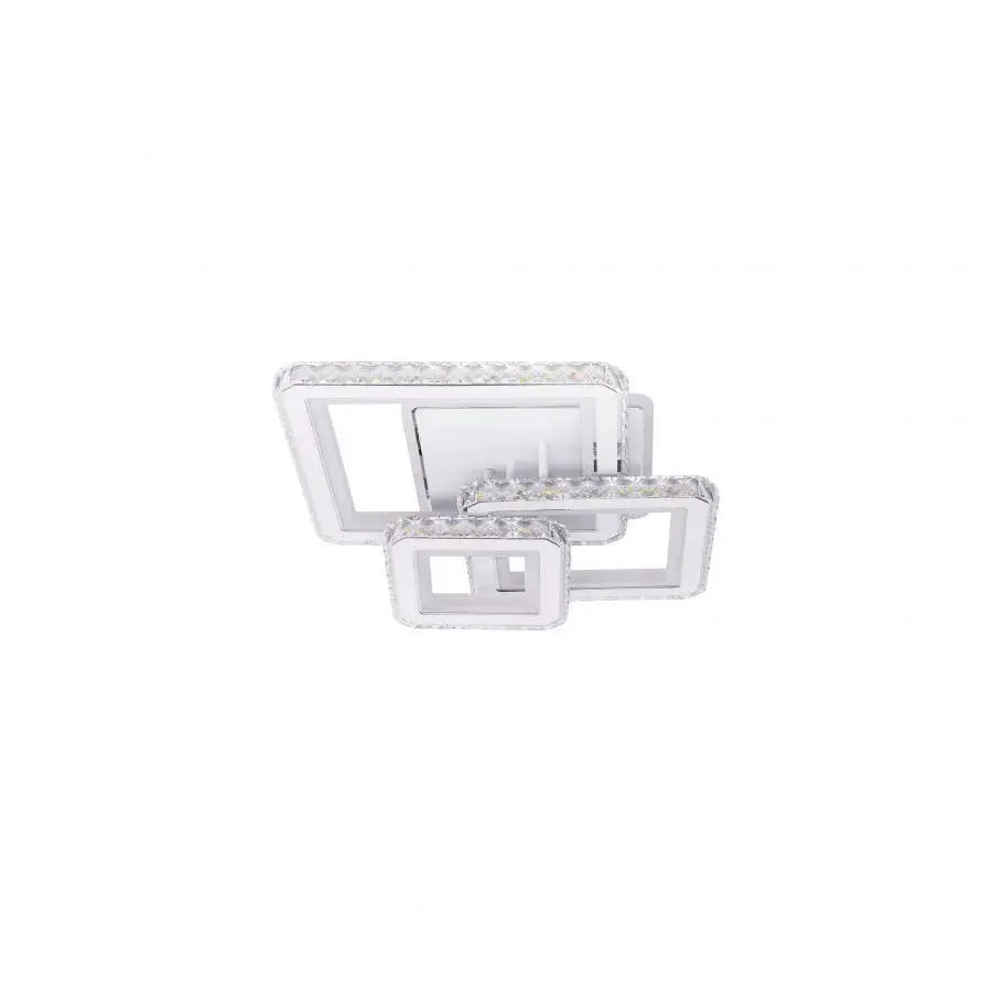 LED -csillár távirányítóval és Crystal Leila 154W, 3 négyzet