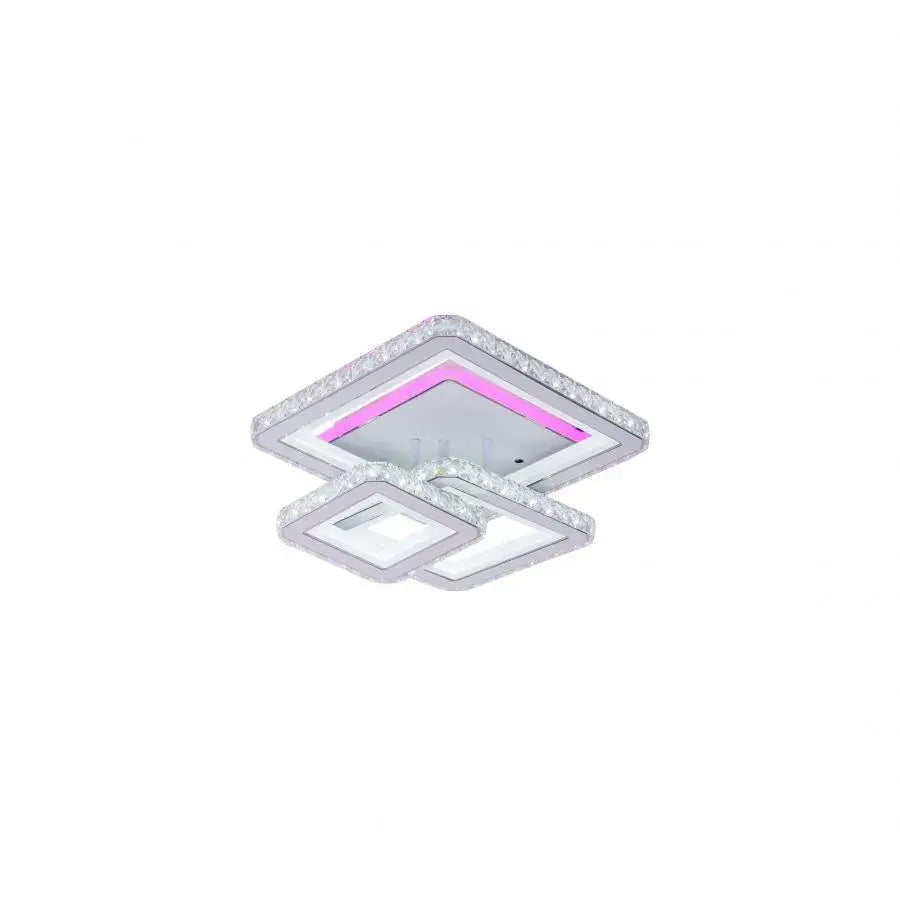 LED -csillár távirányítóval és Crystal Leila 154W, 3 négyzet