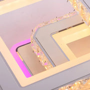 LED -csillár távirányítóval és Crystal Leila 154W, 3 négyzet
