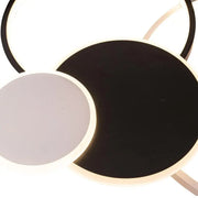 LED -csillár Killian 80W távirányítóval, 4 kör, hideg/forró/semleges fény, átkozott, fekete fehér