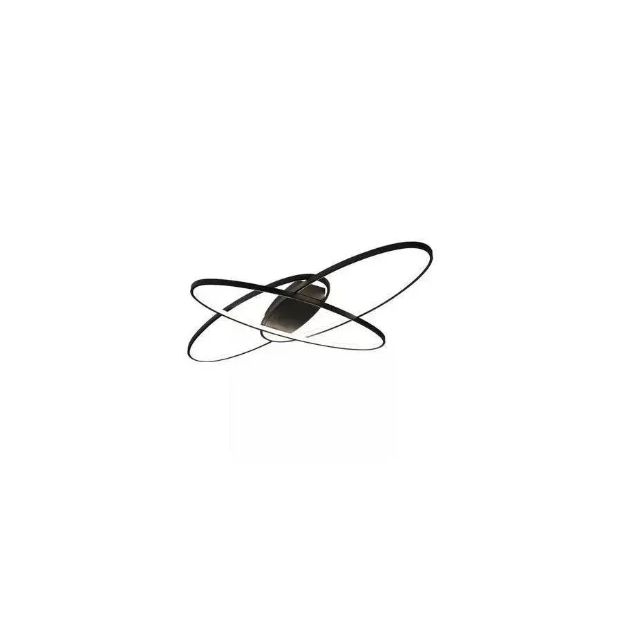 LED -csillár 140W -os pálya távirányítóval, 3 elem, ovális, hideg/forró/semleges fény, instabil, fekete