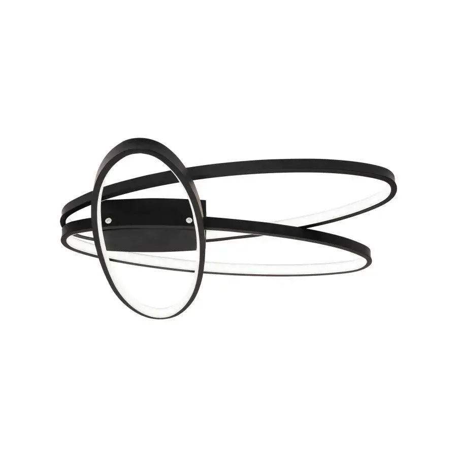 LED -csillár 140W -os pálya távirányítóval, 3 elem, ovális, hideg/forró/semleges fény, instabil, fekete