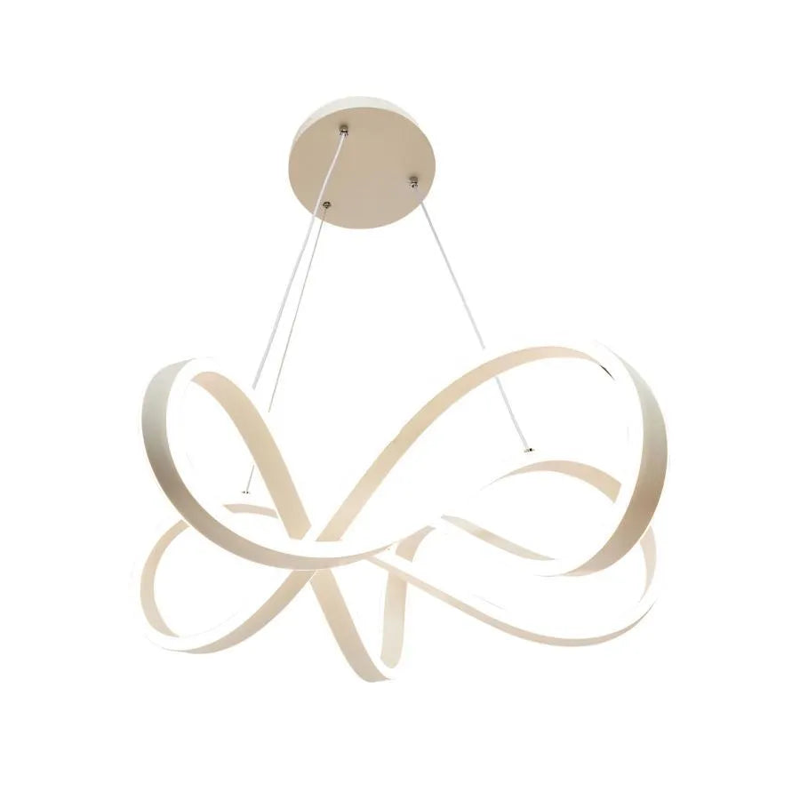 LED -csillár, amely Infinity Halo 138W távirányítóval felfüggesztette, hideg/forró/semleges fény, fehér, fehér, állítható magasság