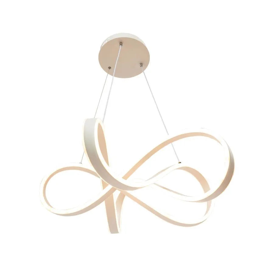 LED -csillár, amely Infinity Halo 138W távirányítóval felfüggesztette, hideg/forró/semleges fény, fehér, fehér, állítható magasság