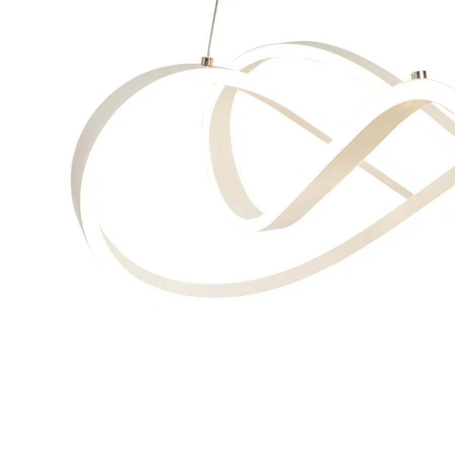 LED -csillár, amely Infinity Halo 138W távirányítóval felfüggesztette, hideg/forró/semleges fény, fehér, fehér, állítható magasság
