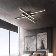 LED -csillár 80W Mora távirányítóval, 4 elem, lineáris, hideg/forró/semleges fény, instabil, fekete
