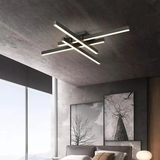 LED LED MASHA 80W távirányítóval, akril és fém, fekete