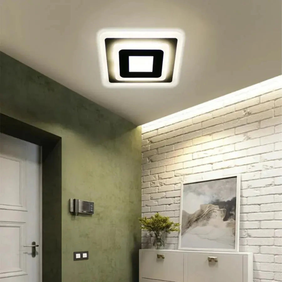 Mornika 14W LED, 25 cm átmérőjű, négyzet alakú, semleges fény, fehér