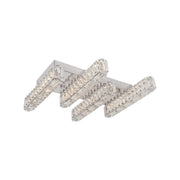 LED -csillár távirányítóval és Crystal Priscila 80W, 4 elem, lineáris, hideg/forró/semleges fény, instabil, fényes króm