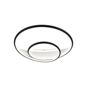 LED -csillár Rachel 120W távirányítóval, 2 kör, hideg/forró/semleges fény, instabil, fekete -fehér