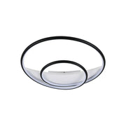 LED -csillár Rachel 120W távirányítóval, 2 kör, hideg/forró/semleges fény, instabil, fekete -fehér