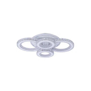 LED -csillár távirányítóval és Crystal Nova RGB 86W, 4 kör, hideg/forró/semleges fény, fehér, fehér