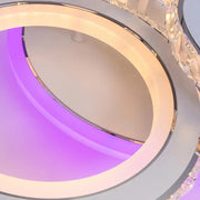 LED -csillár távirányítóval és Crystal Nova RGB 86W, 4 kör, hideg/forró/semleges fény, fehér, fehér