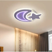 LED -csillár távirányítóval Coralia RGB 81W, hold és csillag, hideg/forró/fehér semleges fehér