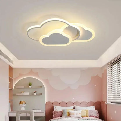 LED -csillár távirányítóval Rioko 53W, 3 felhők, hideg/forró/semleges fény, instabil, fehér
