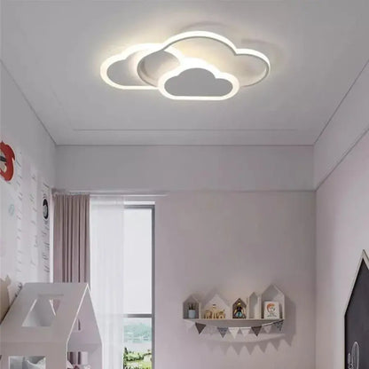 LED -csillár távirányítóval Rioko 53W, 3 felhők, hideg/forró/semleges fény, instabil, fehér