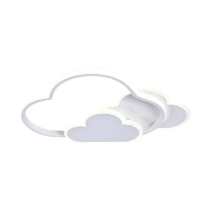 LED -csillár távirányítóval Rioko 53W, 3 felhők, hideg/forró/semleges fény, instabil, fehér