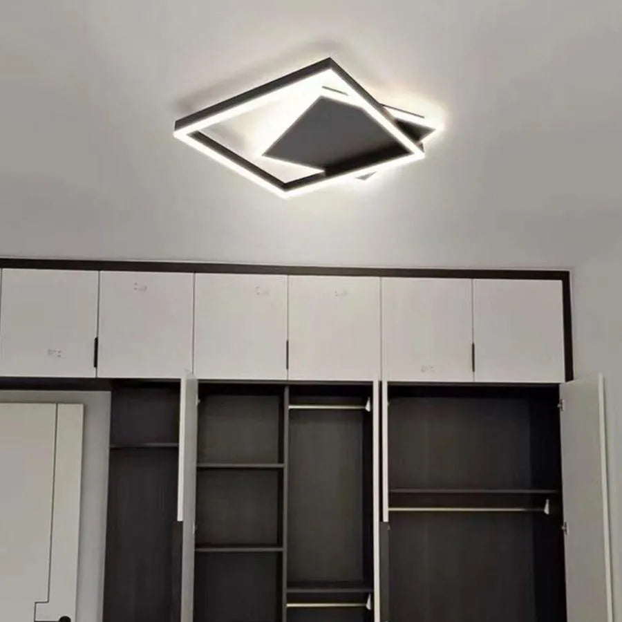 LED -csillár Scioso 104W távirányítóval, hideg/forró/semleges fény, instabil, fekete