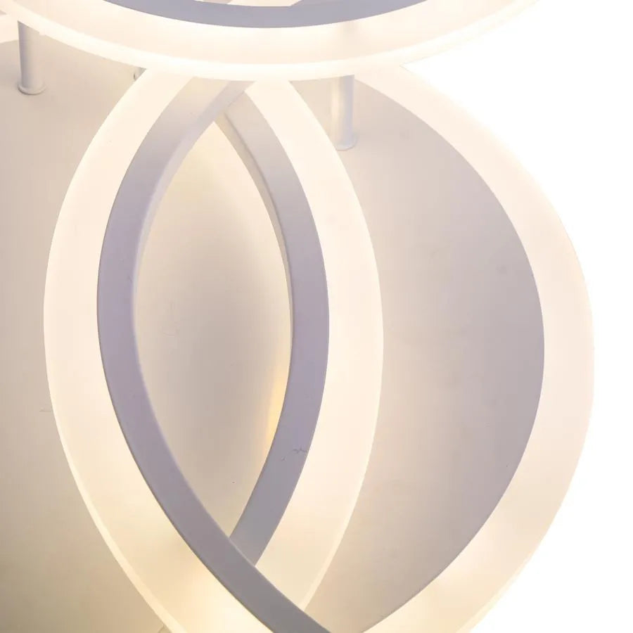 LED -csillár Lucy 70W távirányítóval, 4 kör, hideg/forró/semleges fény, gerenda, fehér