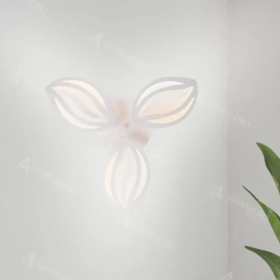 LED -csillár orchidea 39W távirányítóval, 3 szirom, hideg/forró/semleges fény, instabil, fehér