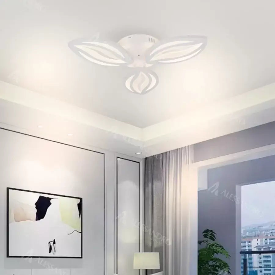LED -csillár orchidea 39W távirányítóval, 3 szirom, hideg/forró/semleges fény, instabil, fehér