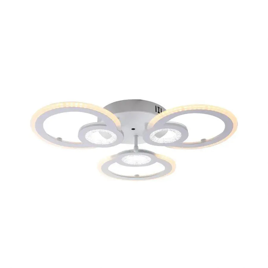 LED -csillár Kade távirányítóval, 80W, 3 kör, hideg/forró/semleges fény, instabil, fehér