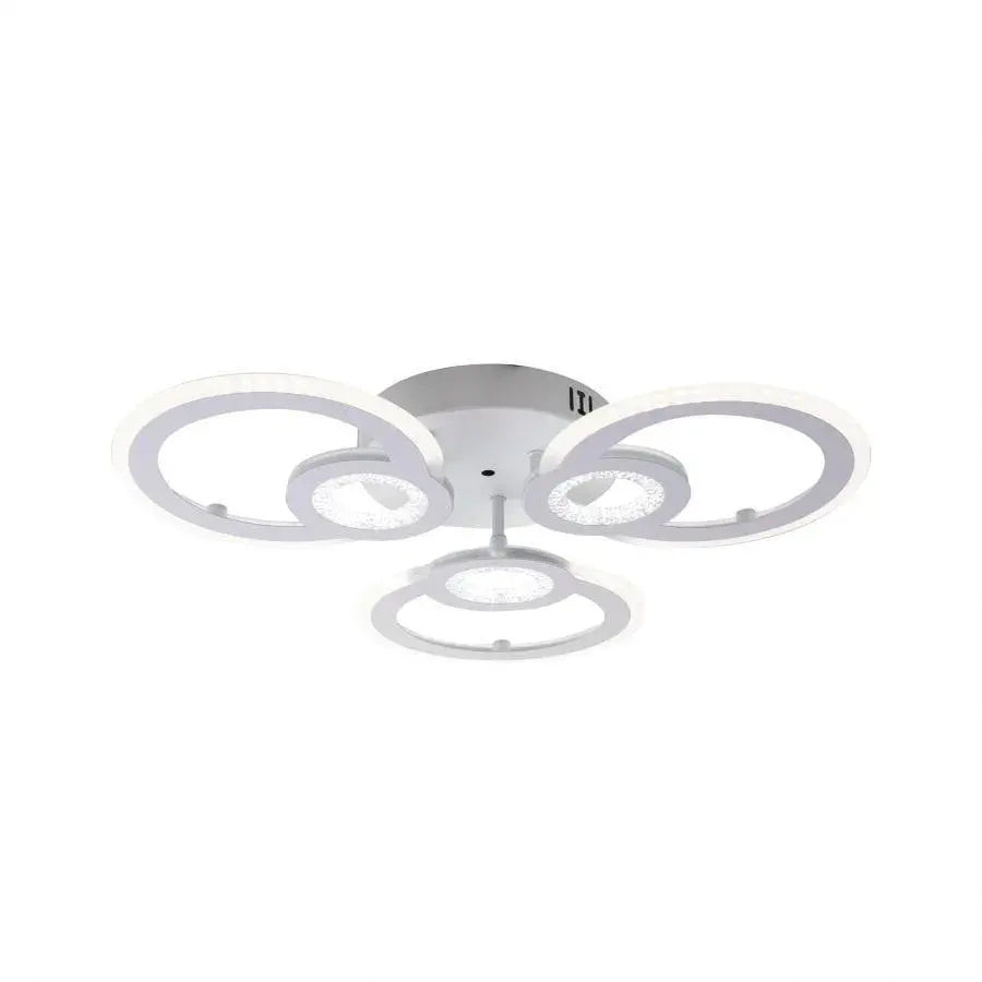 LED -csillár Kade távirányítóval, 80W, 3 kör, hideg/forró/semleges fény, instabil, fehér