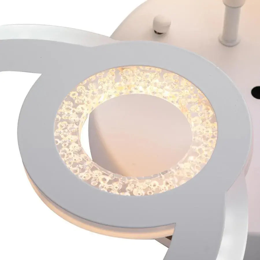 LED -csillár Kade távirányítóval, 80W, 3 kör, hideg/forró/semleges fény, instabil, fehér