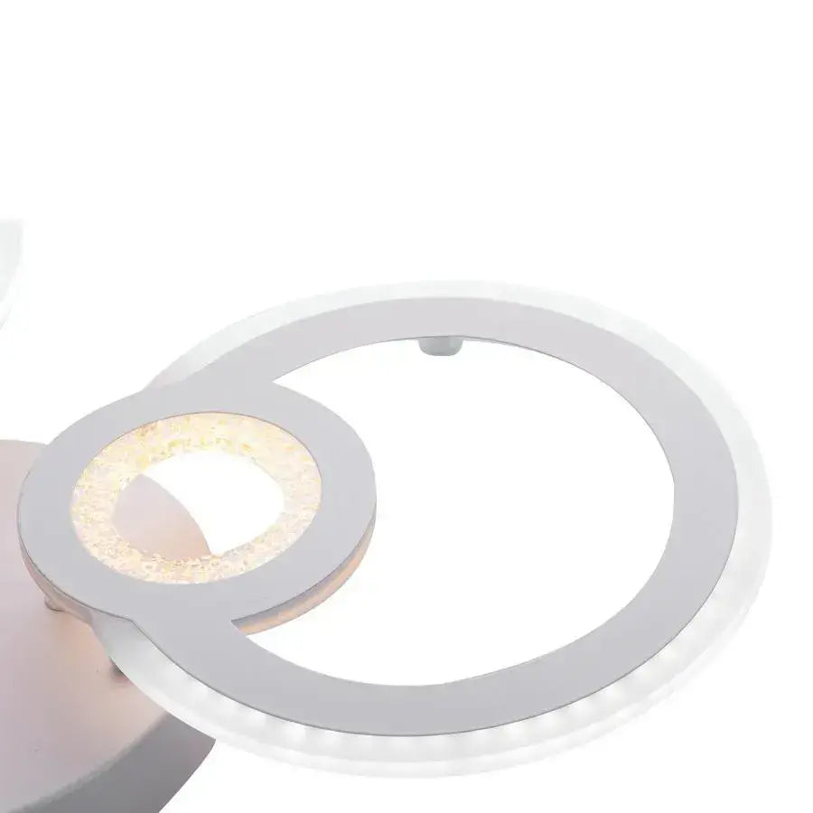 LED -csillár Kade távirányítóval, 80W, 3 kör, hideg/forró/semleges fény, instabil, fehér