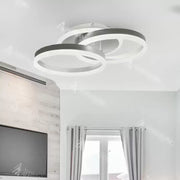 LED -csillár Lyra 120W távirányítóval, 2 kör, hideg/forró/semleges fény, instabil, fényes króm