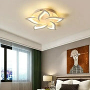 LED -csillár Lotus 74W távirányítóval, 5 szirm, hideg/forró/semleges fény, instabil, fehér