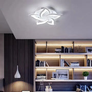 LED -csillár Lotus 74W távirányítóval, 5 szirm, hideg/forró/semleges fény, instabil, fehér
