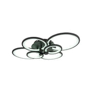 LED -csillár távirányítóval ALANI 152W, 6 kör, hideg/forró/semleges fény, under, fekete