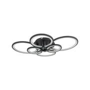 LED -csillár távirányítóval ALANI 152W, 6 kör, hideg/forró/semleges fény, under, fekete