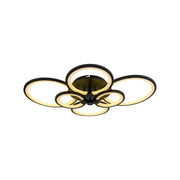 LED -csillár távirányítóval ALANI 152W, 6 kör, hideg/forró/semleges fény, under, fekete