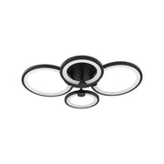 LED -csillár távirányítóval Alani 88W, 4 kör, hideg/forró/semleges fény, instabil, fekete