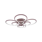 LED -csillár távirányítóval Alani 200W, 8 kör, hideg/forró/semleges fény, instabil, barna