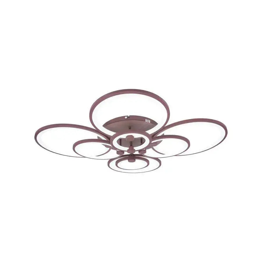 LED -csillár távirányítóval Alani 200W, 8 kör, hideg/forró/semleges fény, instabil, barna