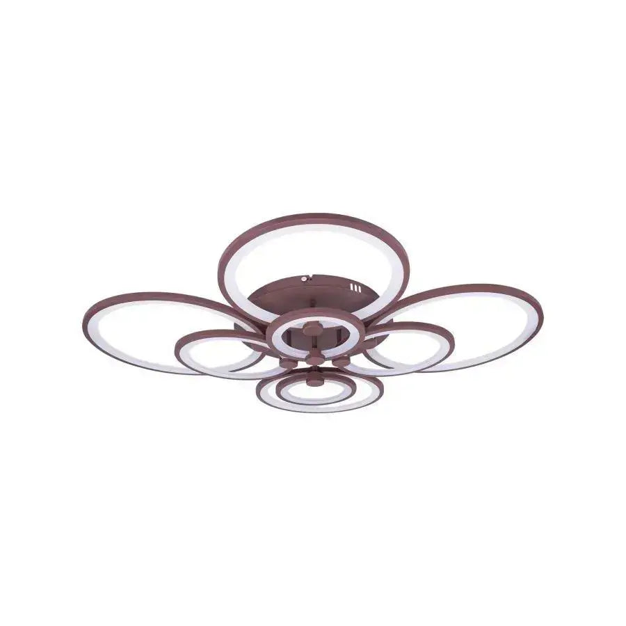 LED -csillár távirányítóval Alani 200W, 8 kör, hideg/forró/semleges fény, instabil, barna