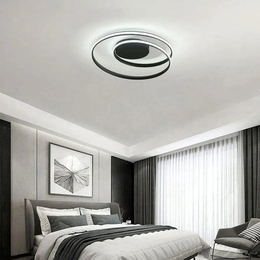 Lust LED vektor Arcadia, 67W, fém, 49 cm diamteru, fekete, távirányító, hideg/forró/semleges fény