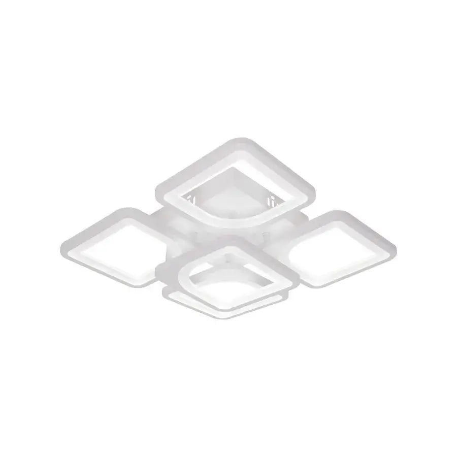 LED -csillár Fely 80W távirányítóval, 5 négyzet, hideg/forró/semleges fény, sugár, fehér