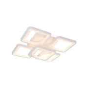 LED -csillár Fely 80W távirányítóval, 5 négyzet, hideg/forró/semleges fény, sugár, fehér