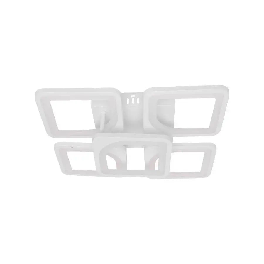 LED -csillár Fely 80W távirányítóval, 5 négyzet, hideg/forró/semleges fény, sugár, fehér