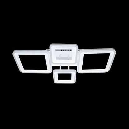 LED -vágy távirányítóval, Ella, 4 négyzet, 85W, hideg/forró/semleges fény, instabil, fehér
