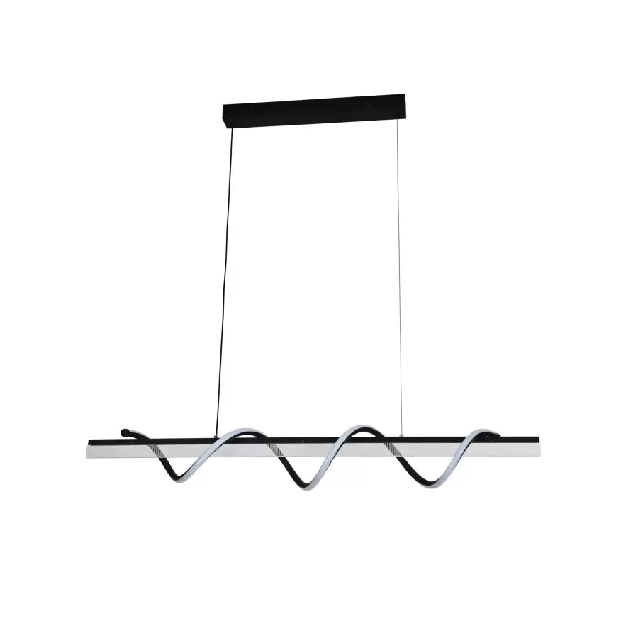 LED LULULE szuszpendálva a helyreállítási Melecomani 94W, lineáris, hideg/forró/semleges fény, instabil, fekete