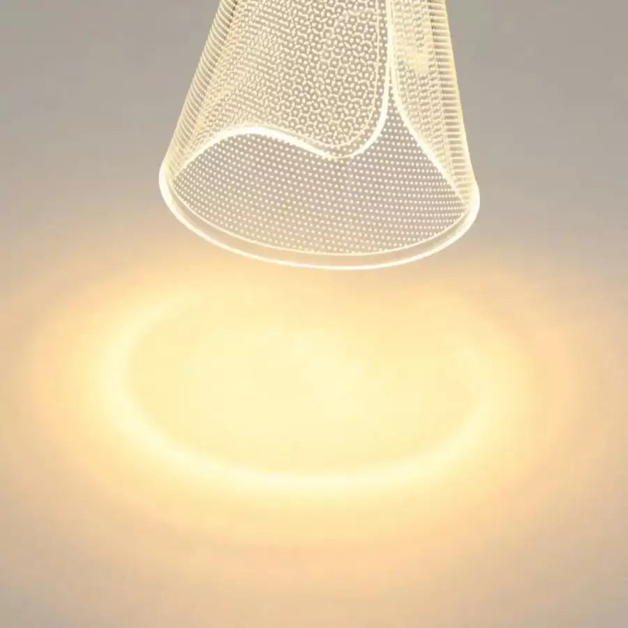 LED -vágy felfüggesztve Jerome 58W távirányítóval, 10 elem, hideg/forró/semleges fény, instabil, arany, állítható magasság